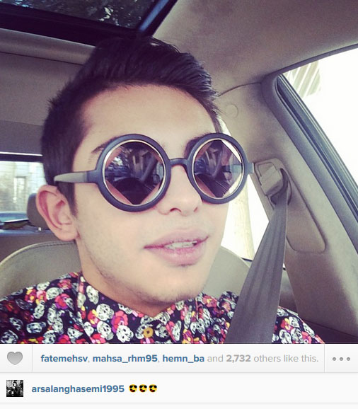 عکس/ عینک عجیب ارسلان قاسمی