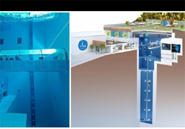 ساخت عمیق‌ترین استخر در هتل ایتالیایی+تصاویر