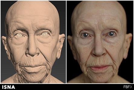 عکس/ مدل سه‌بعدی فوق‌واقعی از یک پیرزن