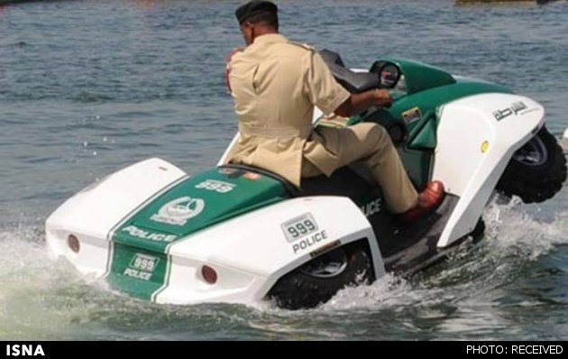 عکس/ خودروهای آبی-خاکی پلیس دوبی