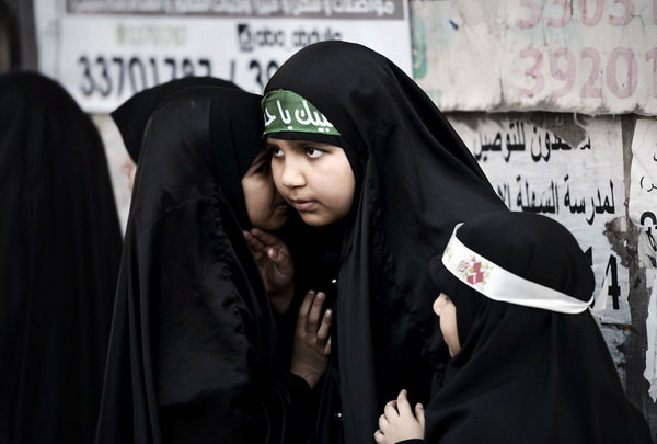 عکس/ دختربچه‌های بحرینی در عزاداری