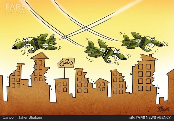 کاریکاتور/ حمله جنگنده های اسرائیل به دمشق