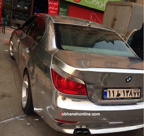 عکس/ BMW در تهران با بدنه کروم