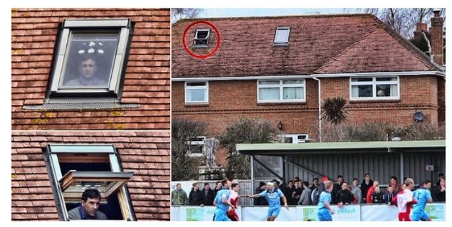 عکس/ شیوه جالب سرمربی برای تماشای بازی