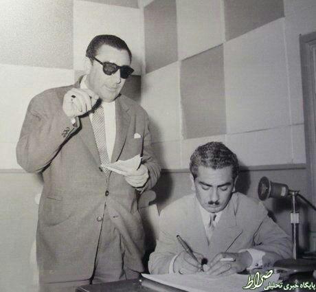 عکس قدیمی از استاد بنان در رادیو