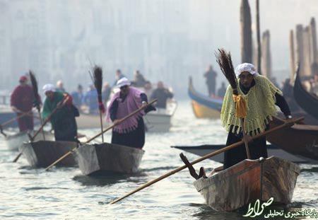 عکس/ قایقرانی در ونیز به سبک قرون وسطی