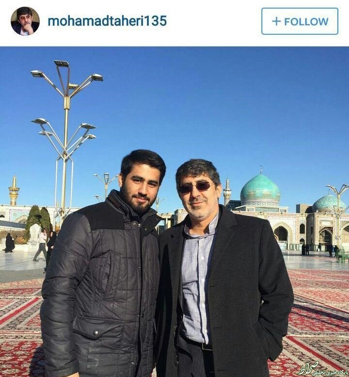 عکس/ مداح معروف در کنار پسرش