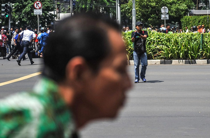 عکس/ یکی از عاملان انتحاری در جاکارتا