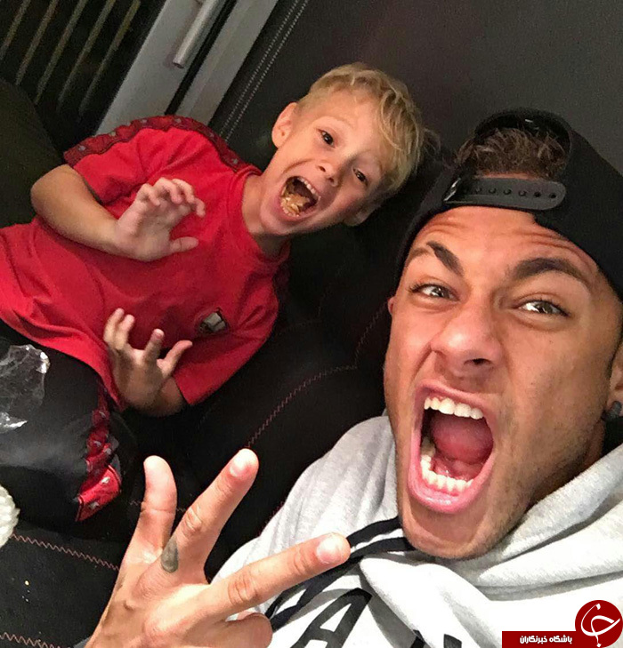 عکس/ سلفی پر انرژی نیمار و پسرش عکس/ سلفی پر انرژی نیمار و پسرش
