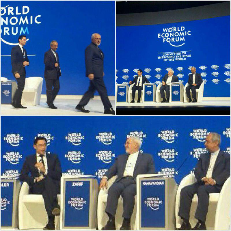 عکس/ ظریف و نهاوندیان در نشست داووس