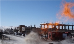 آتش‌سوزی در خطوط گاز ورزقان +عکس