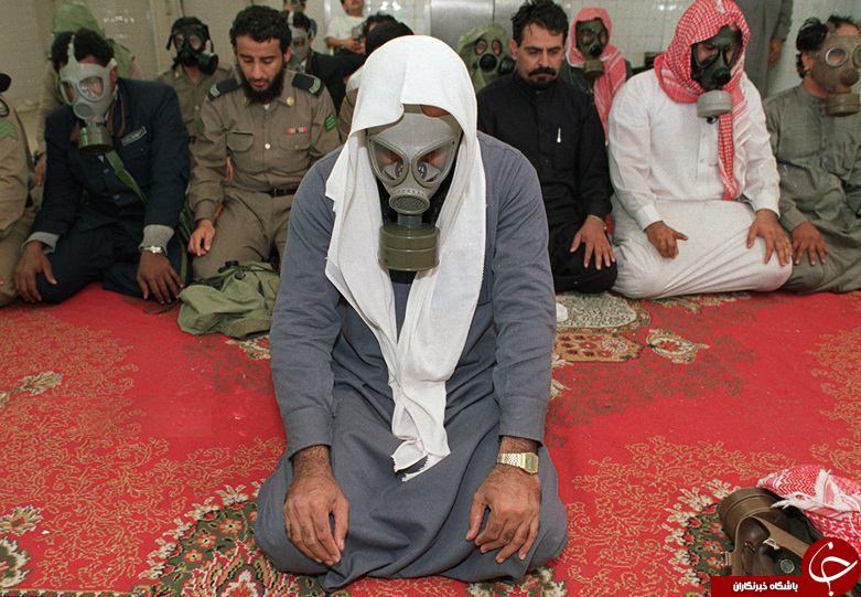 عکس/ نماز جماعت سربازان عرب با ماسک!