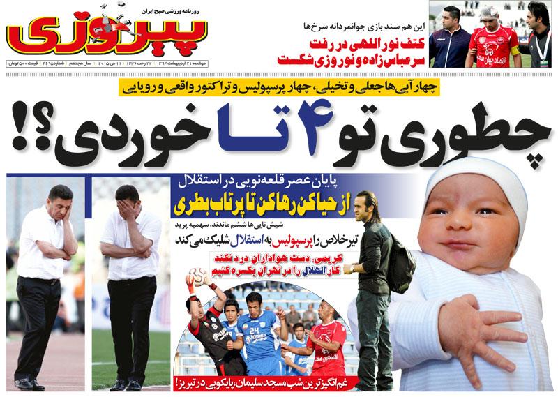 عکس/ روز تاریخی روزنامه پیروزی عکس/ روز تاریخی روزنامه پیروزی
