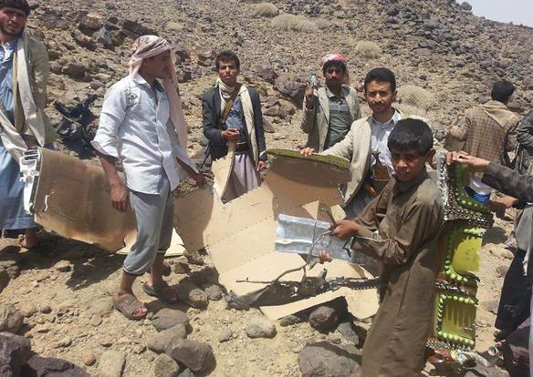 عکس/ اف-16 ساقط شده مغربی در یمن