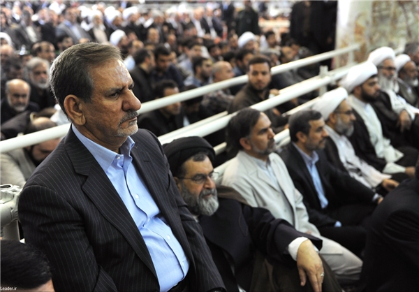 عکس/ جایگاه جهانگیری حین سخنرانی رهبری عکس/ جایگاه جهانگیری حین سخنرانی رهبری