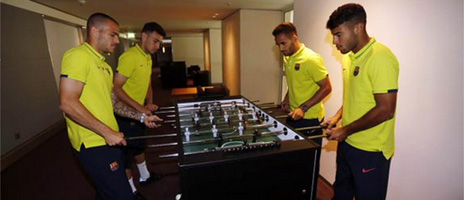 عکس/ تفریح بارساییها چند ساعت مانده به فینال