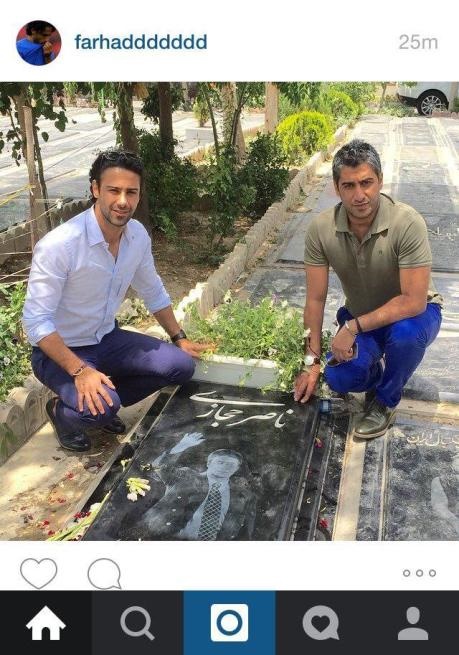 مجیدی‌ها بر سر مزار حجازی +عکس