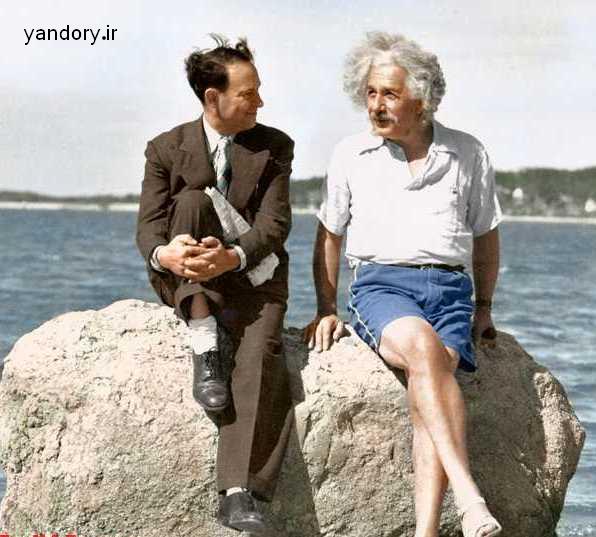 عکس/ آلبرت اینشتین در کنار ساحل