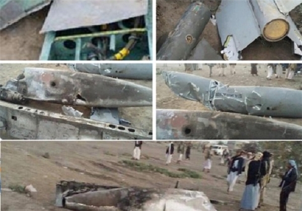 سقوط جنگنده عربستانی در صنعاء +عکس