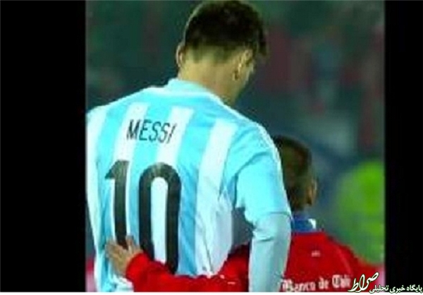 عکس/ سلفی یک کودک با مسی مغموم