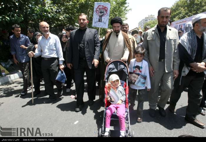 عکس/حضور فرزندرهبری در راهپیمایی روزقدس