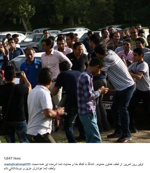 عکس/ واکنش رحمتی پس از بازگشت به استقلال