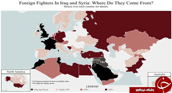 جغرافیای ملیتی وجمعیتی داعش+تصاویر
