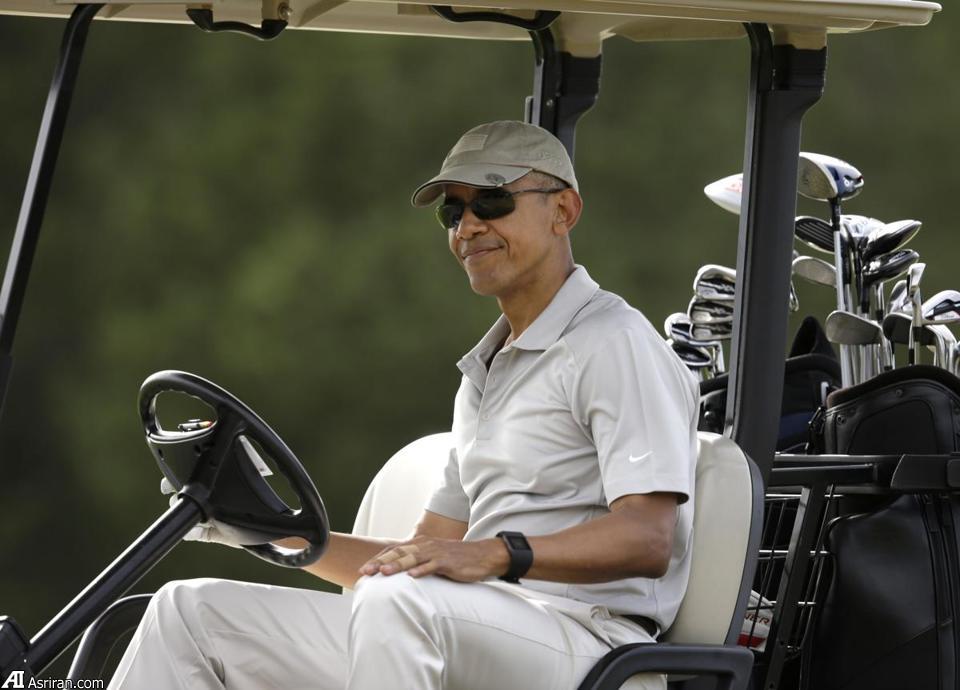 تصاویر/ گلف بازی اوباما