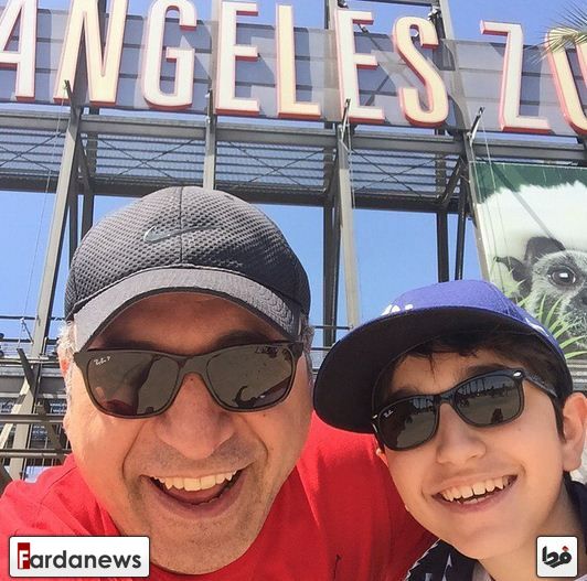 عکس/ حمید فرخ‌نژادو پسرش در لس‌آنجلس