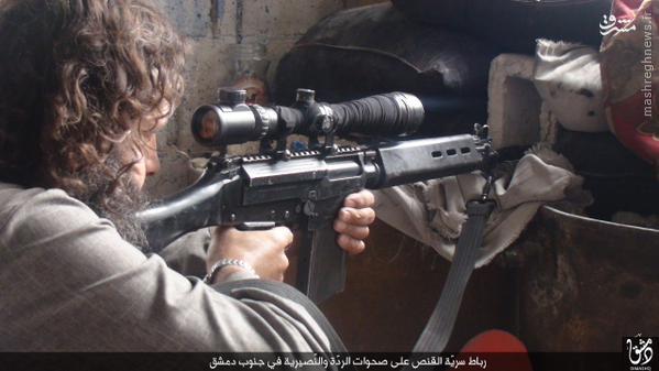 تک تیراندازان داعش در دمشق+تصاویر