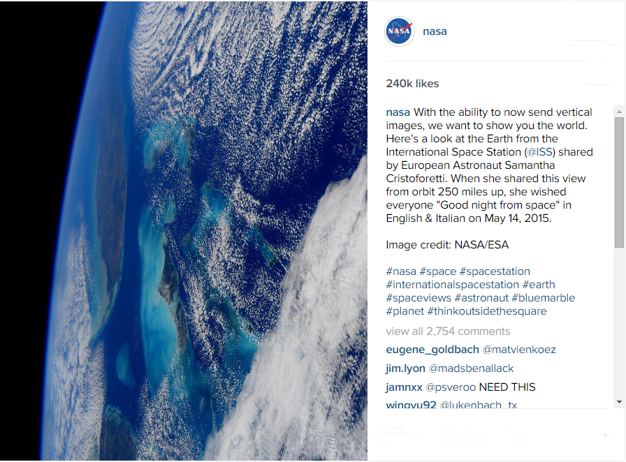 عکس/ رخ زمین در اینستاگرام ناسا عکس/ رخ زمین در اینستاگرام ناسا