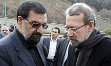 علی لاریجانی و محسن رضایی علی لاریجانی و محسن رضایی