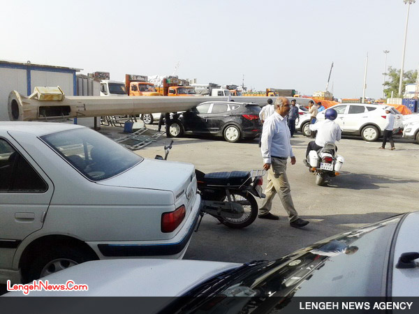 خسارت طوفان به خودروهای لوکس گمرک+عکس