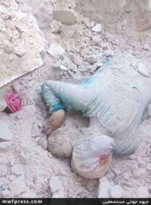 عکسی تکاندهنده از شهادت مادر یمنی با فرزندش عکسی تکاندهنده از شهادت مادر یمنی با فرزندش