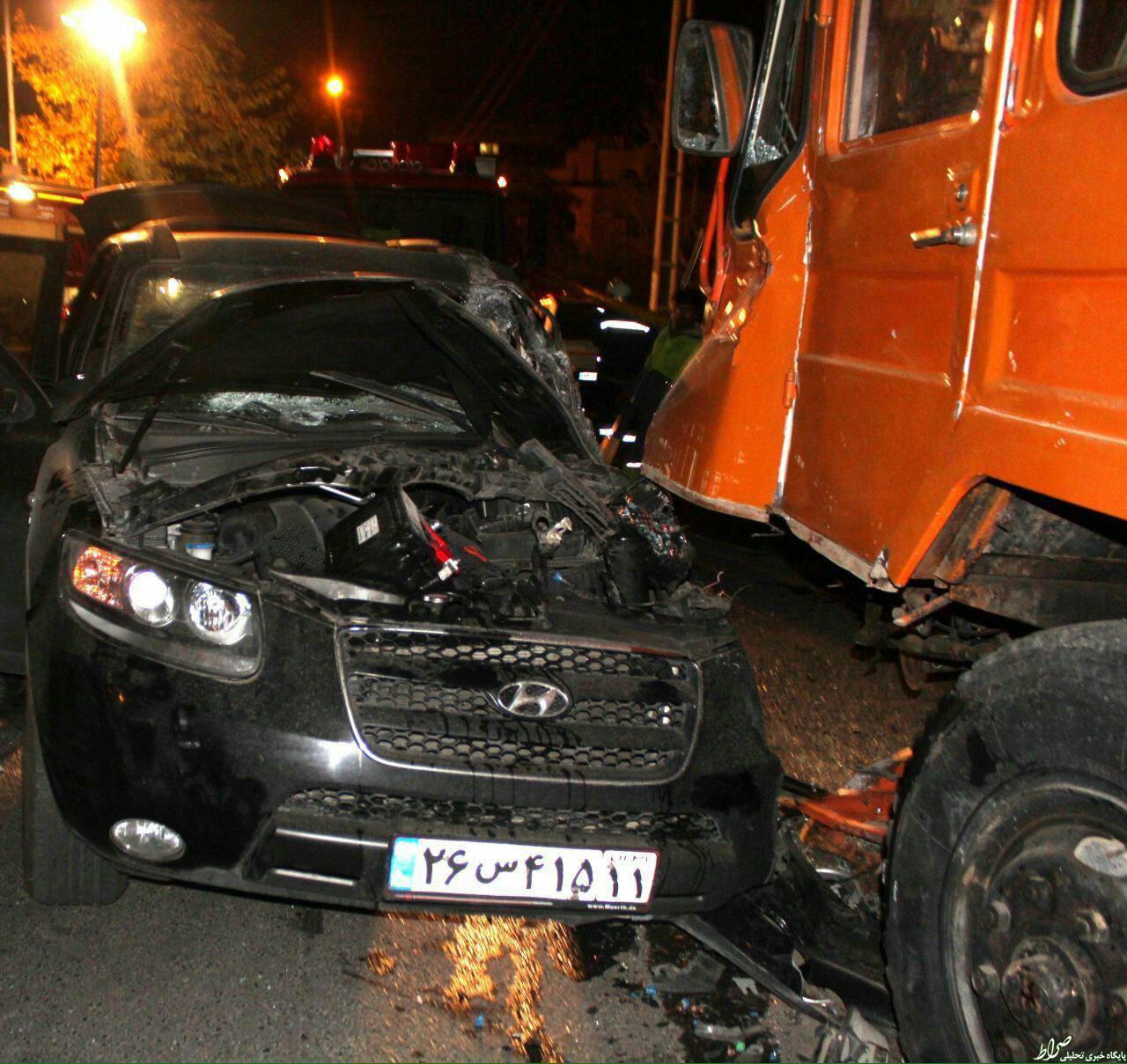 عکس/ صحنه تصادف باران کوثری عکس/ صحنه تصادف باران کوثری