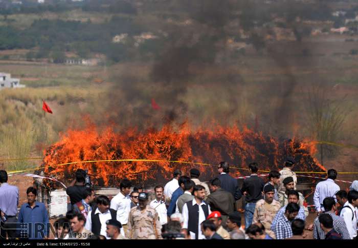 عکس/ امحاء مواد مخدر در پاکستان