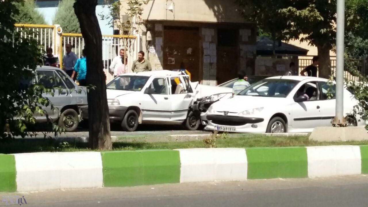 تصاویر/ تصادف 6 خودرو در ارومیه