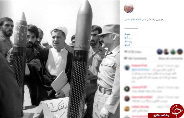 تصویرکمتردیده شده از هاشمی در جبهه