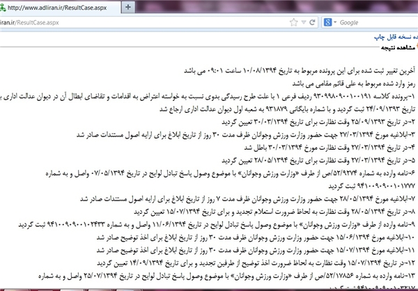 انتخابات یک فدراسیون باطل شد +سند انتخابات یک فدراسیون باطل شد +سند