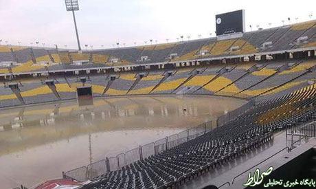 تصویری جالب از استادیومی بعد از باران