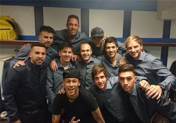 عکس/ سلفی بارسایی‌ها بعد از بازی