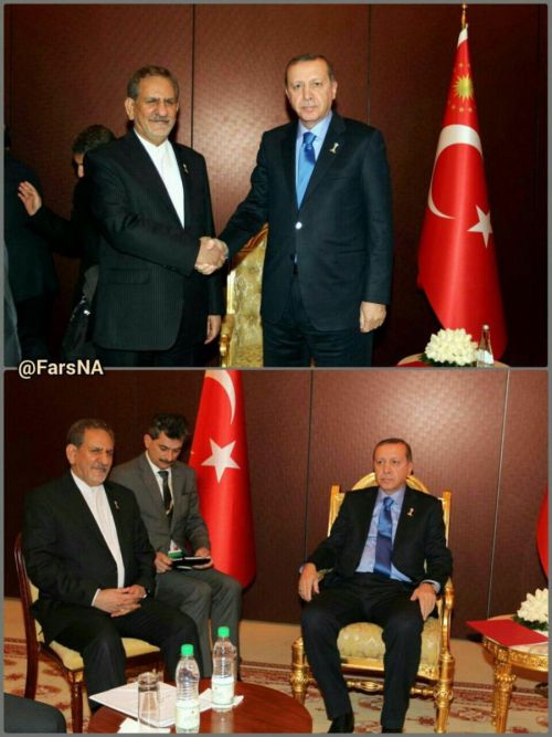 بیحرمتی گستاخانه اردوغان در دیدار با جهانگیری: +عکس بیحرمتی گستاخانه اردوغان در دیدار با جهانگیری: +عکس