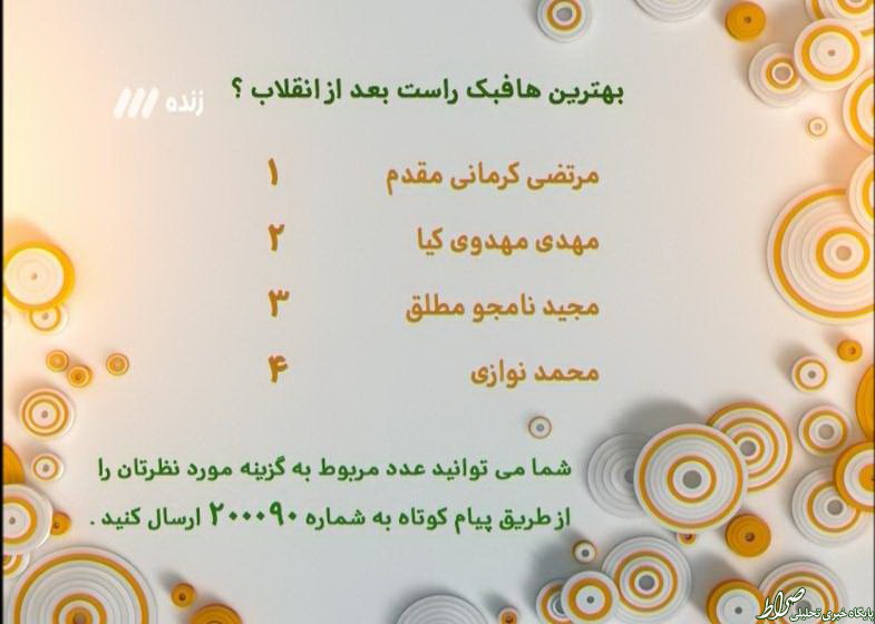 بهترین هافبک راست انتخاب شد +عکس بهترین هافبک راست انتخاب شد +عکس