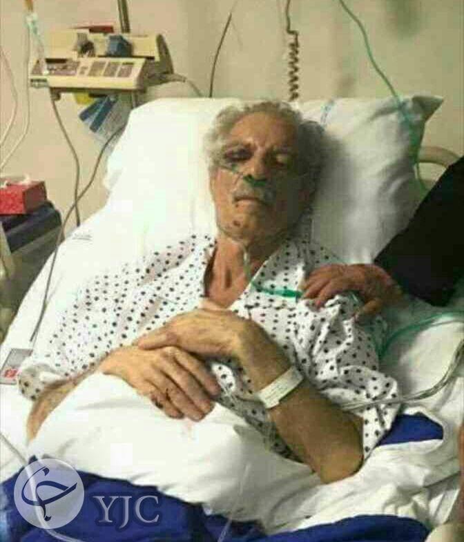 عکسی از منصور پورحیدری در بیمارستان