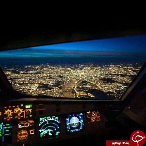 عکس/ مسکو از کابین ایرباس A320