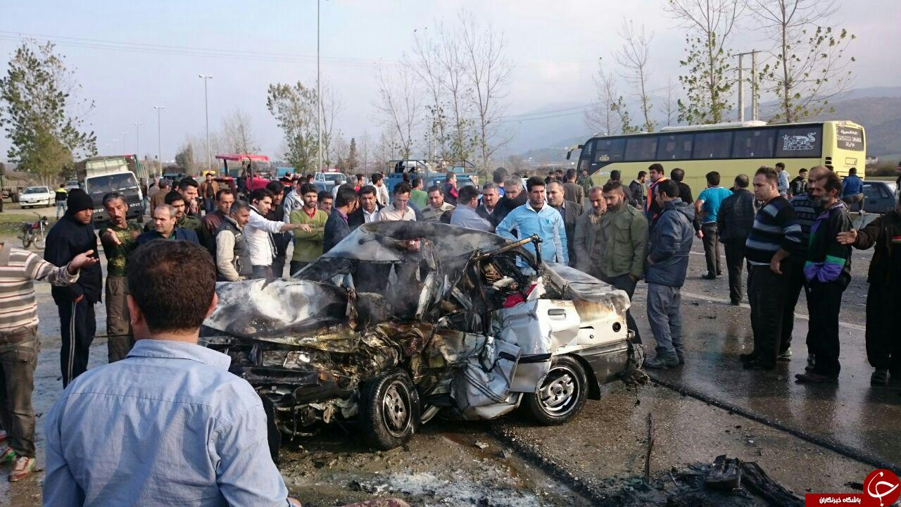 انفجار مرگبار پراید در مازندران +تصاویر