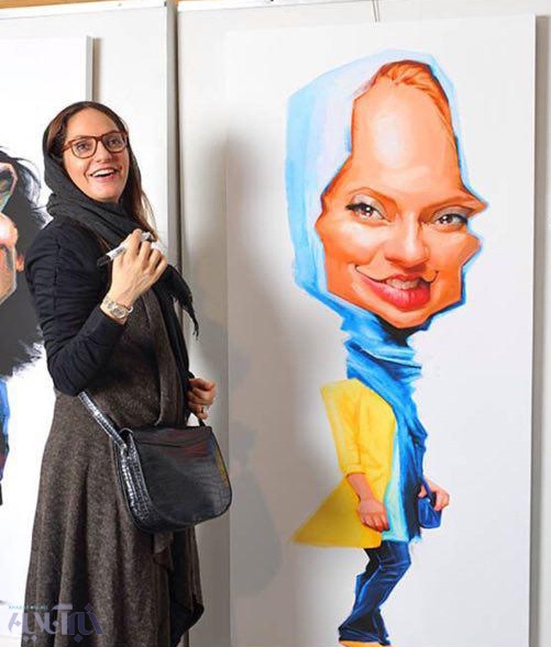 عکس/ مهناز افشار کنار کاریکاتورش! عکس/ مهناز افشار کنار کاریکاتورش!