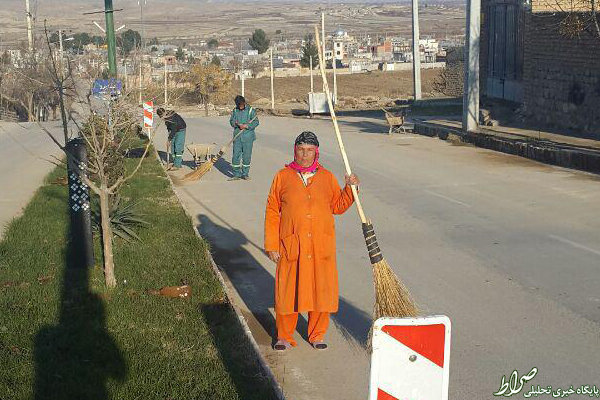 حال و روز تنها رفتگر زن ایرانی +تصاویر