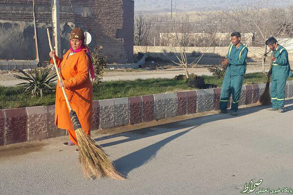 حال و روز تنها رفتگر زن ایرانی +تصاویر