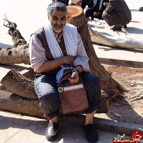 عکس/سردار سلیمانی با تیپ متفاوت